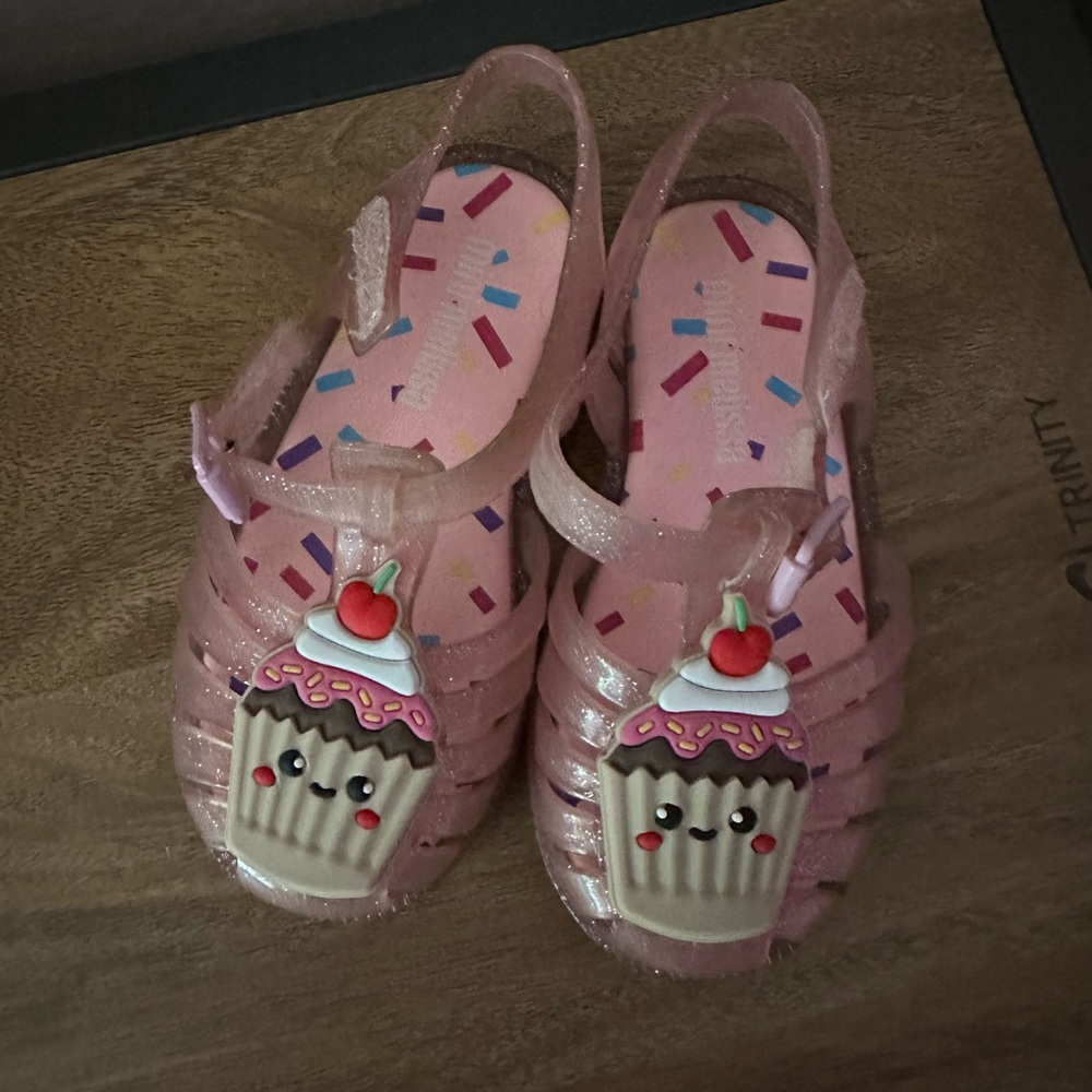 Mini Melissa Pink Cupcake Sandals
